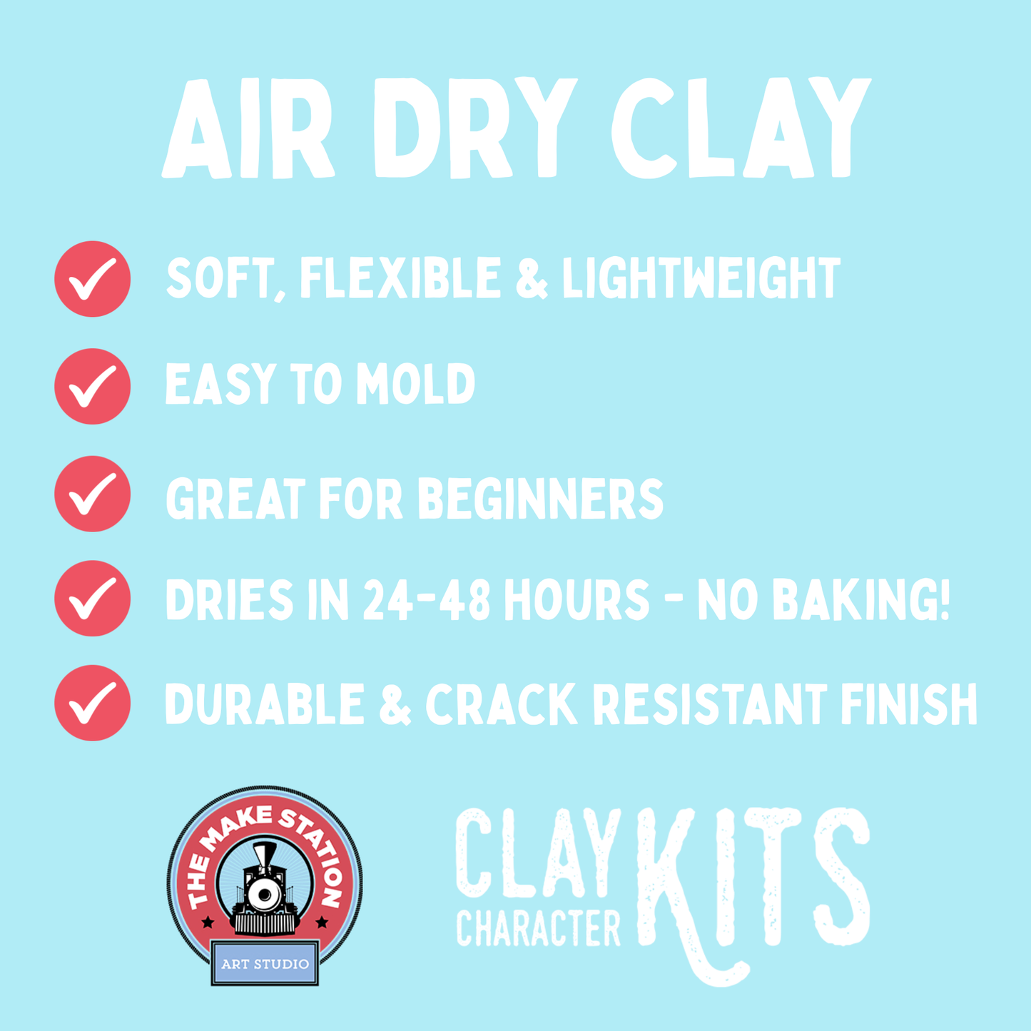 Cute Animals | Air Dry Clay Kit | Made in Canada